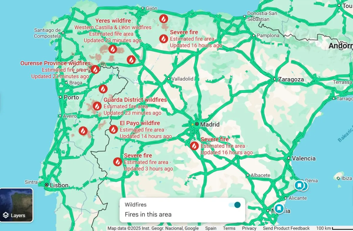 MAP: How to find out where Spain's wildfires are